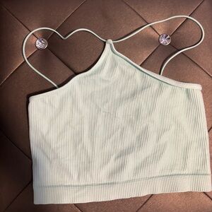 teal cropped tank